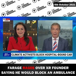 XR co-founder Roger Hallam backs #InsulateBritain road blockades - even if it stops an ambulance reaching a hospital. "I'd stay there," he told TLE's new podcast: podcasts.apple.com/gb/podcast/unbreak-the-planet-with-dr-mike-galsworthy/id1588419853 Safe to say Nigel Farage isn't best pleased... 👇 | The London Economic