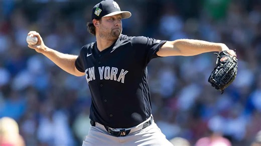 Yankees’ Gerrit Cole gives Alex Bregman his flowers after third baseman’s long home run