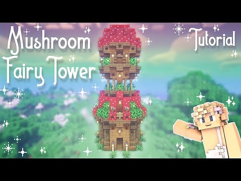 🌸 MINECRAFT Tutorial : Mushroom Fairy Tower 🌸 Aesthetic builds | Minecraft 1.16.5