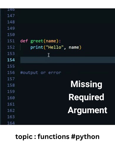 Missing Required Argument (functions) #python