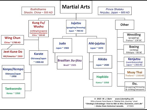 Martial Arts Family Tree: History, Diagram, Infographic