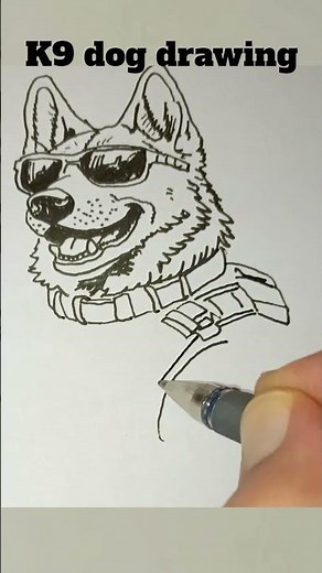 k9 dog drawing - k9 köpeği çizimi #gambar #drawing #dibujo #рисовать #çizim