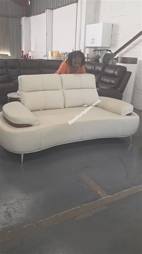 The Faurie 3 2 1 Premium genuine leather lounge suite with mini bar fridge and wireless charger. | Pretty Stylish Homes