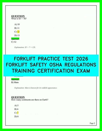 Forklift Certification Exam 2026: Master Your Safety Training and OSHA Regulations Practice Test