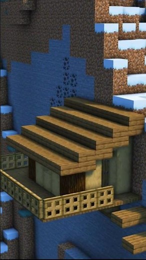 House on a Cliff in Minecraft – Impressive Build! 🏔️ #minecraft #minecraftbuilding