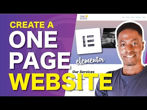 FREE ONE PAGE ELEMENTOR WEBSITE: How to Make a One Page WordPress website using Elementor