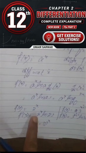 Differentiation | Class 11 Mathematics | EX#13.1 | New Book