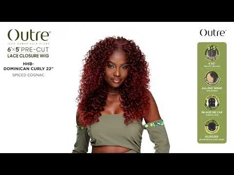 Outre 6"x5" Pre-cut Lace Closure Wig HHB - Dominican Curly 22"