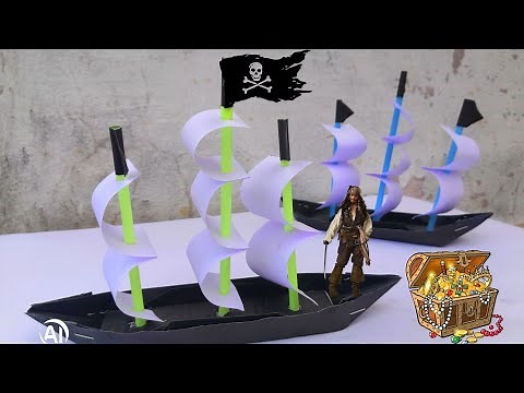 DIY pirateship - how to make Paper pirateship | origami |easy paper craft