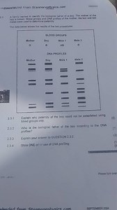 2.3 Paternity Testing Using Blood Groups and DNA ProfilesA fam... | Filo