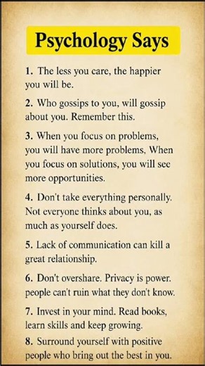 Psychology Says: 8 Powerful Life Lessons That Will Change Your Mindset 🧠🔥 #psychology #motivation