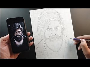 How to draw KGF chapters 2 yash step by step | Outline | Kgf 2 Yash pencil sketch | kgf drawing