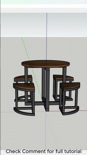 Space Saving Table Design | Sketchup Tutorial #sketchup #diningtabledesign #woodworking