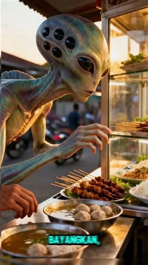 Alien Crash Lands… Finds Indonesian Street Food 🇮🇩👽
