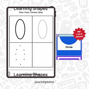 Shape Tracing Worksheets: Learning Shapes Book for Preschoolers (Printable)