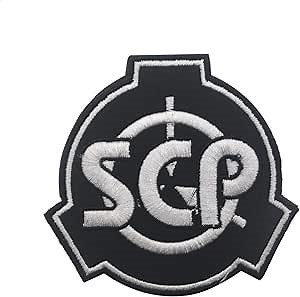 SCP Foundation Logo Embroidered Patch Stickers Personalized Patches Iron on Patches Custom Backpack Patches for Vest Jackets Work Shirts Backpacks Jeans and Clothes (12(7.5cm),2 Pieces)