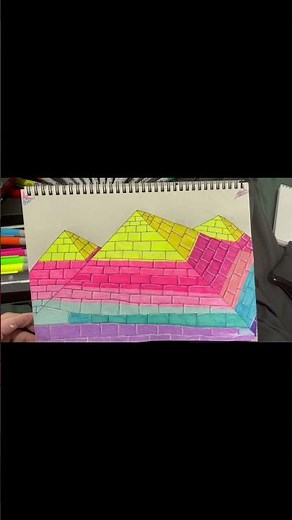 Pyramids #pyramid #pyramiddrawing #easydrawing #shorts #pyramidofegypt #howtodraw #easy #sharpies