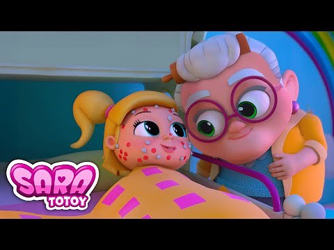 Educational Children's Cartoon - The story of Sara with chickenpox learning to take care of herself