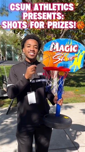 CSUN Student Section on Instagram: "Introducing “Shots for Prizes” by CSUN Athletics.🔥🏀 YOU make a shot, YOU get a prize! Who will be next?👀 Please come out and support or Men’s & Women’s Basketball teams as the Women’s Basketball team hosts Life Pacific on November 26th at 2pm and the Men’s Basketball team hosts CSUB on December 4th at 7pm! 📍Premier America Credit Union Arena"