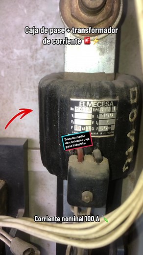 Transformador de corriente caja pase industrial