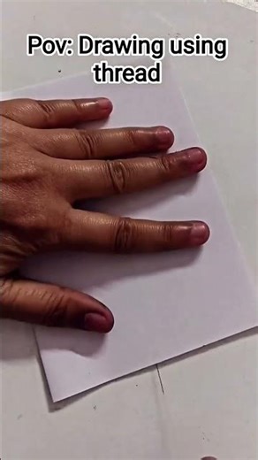 Drawing using thread #shorts #art