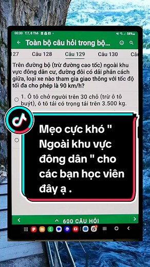 Mẹo học 600 câu lý thuyết lái xe B1-B2
