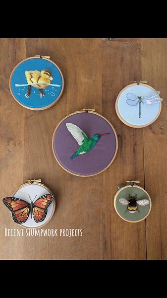 My recent stumpwork projects #stumpworkembroidery #stumpwork #sewingskills #sewcool #craft #DIY #dmcthreads #stitchinglover #embroiderytok #embroidery #handembroidery #fyp #sewingtiktok #sewingforyoupage
