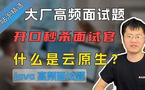 【Java面试】开口秒杀面试官，大厂高频面试题，什么是云原生？_哔哩哔哩_bilibili