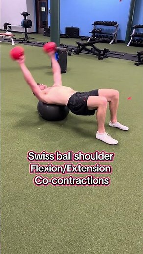Swiss ball shoulder flexion/extension co-contractions