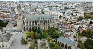 Famous gothic cathedral in Limoges city in France, Europe
