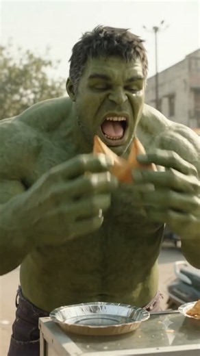 “When Hunger Turns You Into HULK 😂🍴”