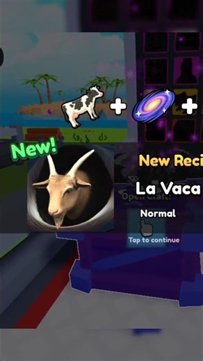 Unlocking La Vaca Black Hole Goaaat Recipe in Craft a Brainrot! #shorts #roblox