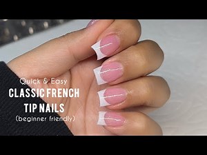 Classic French Tip Acrylic Nails | Full Process | Acrylic Nails Tutorial
