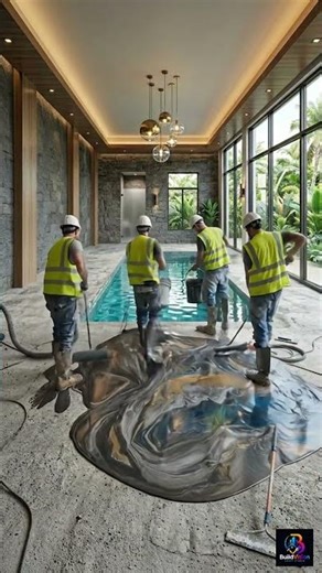 🏊✨ Indoor Luxury Pool #timelapse #interiordesign #luxury #beforeafter #architecture
