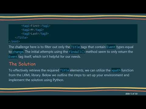 Extracting Title Elements from XML with Event type="change" Using LXML in Python