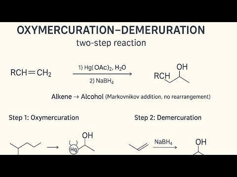 Oxymercuration–Demercuration Reaction (Detailed Notes with Mechanism) #Neet #Jee
