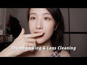 【ASMR】Finger Licking & Lens Cleaning！super tingly ASMR！👄