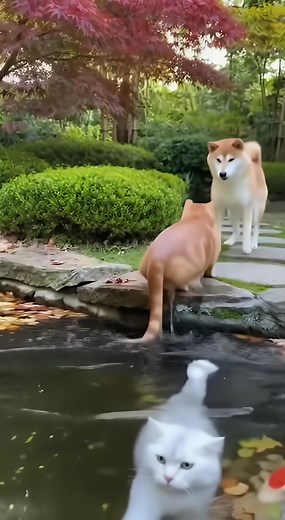 Cats’ Romantic Date Turns Into Chaos 😹🐕💦#cat #dog #funnyshorts #couple #AI | Chunky Cat and Friends