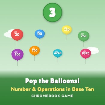 3rd Grade Rounding Math Game | Math Center Chromebook