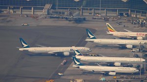 Download Boeing 777 push back, aerial view