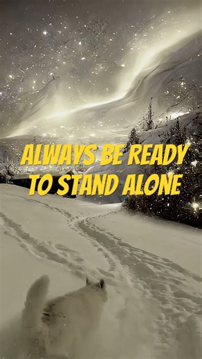 Always Be Ready to Stand Alone #motivation
