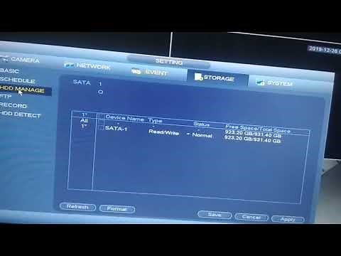 How to format hard disk drive in dahua dvr ,nvr