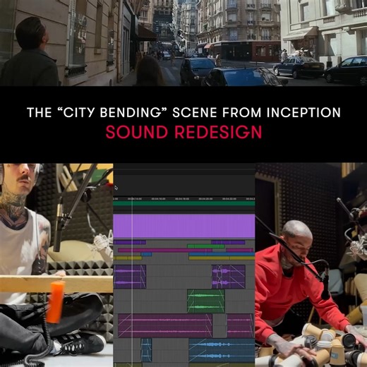 🔊 The "City Bending" scene from Inception 📷 instagr.am/sawuel_jurkovic ▶️ avid.com/pro-tools #citybending #sounddesign #soundredesign #inception #daw #foley #protools #avid | Avid