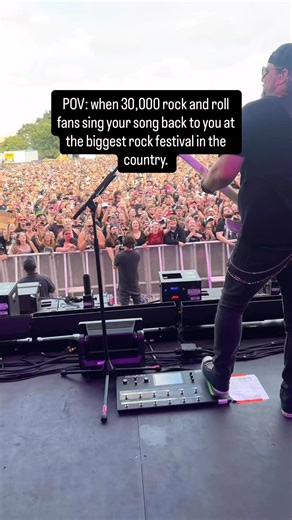 296K views · 12K reactions | POV: when 30,000 rock and roll fans sing your song back to you at the largest rock festival in the country. 落 | Hinder | Facebook