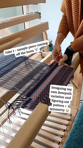 This is Take 1 of my handwoven sample, where I’m testing out my own Rosepath variation draft, chasing symmetry, line alignment, and the perfect balance between pattern and purpose. From loom to washing machine, I’ve been measuring, stitching, and learning every thread of the process. It’s not just about getting it right, it’s about understanding how the yarn behaves, how patterns shift after washing, and how design translates from Fiberworks into the real world. Each little test brings me closer