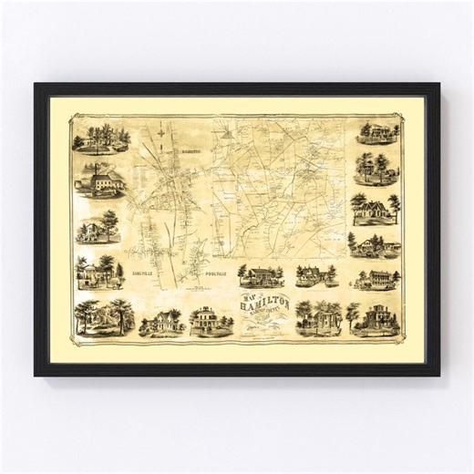 Buy Madison County Map 1858, Vintage Madison County Map, Old Madison County New York Art, Wall Art Gift for Madison County History Lovers Retro Online in India - Etsy