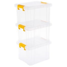 Strata Stackmaster 35L Stackable Storage Box with Lid Pack of 3