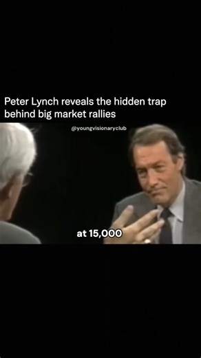 Very topical given everything that's going on with the AI bubble at the moment. Regardless of if you think there is or isn't a bubble, it's important to make sure that you understand how market rallies actually work. What actually drives a market rally, and why do markets crash? Here Peter Lynch breaks it down perfectly. What do you think about this clip? Follow @youngvisionaryclub for more 🚀 | Young Visionary Club