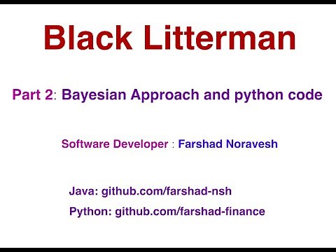 Black Litterman framework Part2: bayesian approach and python implementation