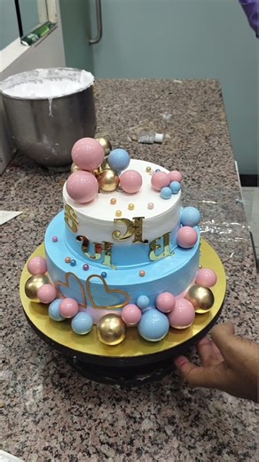 Two Tire Cake Decorating With Fox Boll #cake #shorts #viral #tranding